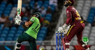Trinidad (August 9, 2025): Pakistan defeated West Indies by 5 wickets in the first match of the ODI series. According to details, the first ODI between Pakistan and West Indies was played in Trinidad. The home side gave Pakistan a target of 281 runs, which the Pakistani team chased successfully in the 49th over with 5 wickets in hand. On his debut, Hasan Nawaz scored a brilliant half-century and was named Player of the Match. He built a century partnership with Hussain Talat, which played a key role in securing the win. Captain Mohammad Rizwan scored 53 runs, Babar Azam made 47, Hussain Talat contributed 41, and Salman Agha scored 23 runs. Debutant Hasan Nawaz was the top scorer with 63 runs from 54 balls. Pakistan had won the toss and decided to bowl first. West Indies were bowled out for 280 runs in 49 overs. Evin Lewis was the top scorer for the hosts with 60 runs, while captain Shai Hope made 55 and Roston Chase scored 53 runs. Rutherford made 10, Gudakesh Motie scored 31, Shamar Joseph made 8, and Shepherd scored 4 runs before the team was all out. From Pakistan’s side, Shaheen Shah Afridi bowled brilliantly, taking 4 wickets. Naseem Shah took 3 wickets, while Saim Ayub, Sufiyan Muqeem, and Salman Agha took one wicket each. Chasing the target, Pakistan batted with confidence and reached 281 runs in the 49th over for the loss of 5 wickets. With this victory, Pakistan now leads the 3-match series 1–0. Reported by Save Our Pak