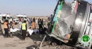 Passenger bus crashes on Makran Coastal Highway, 9 killed and dozens injured